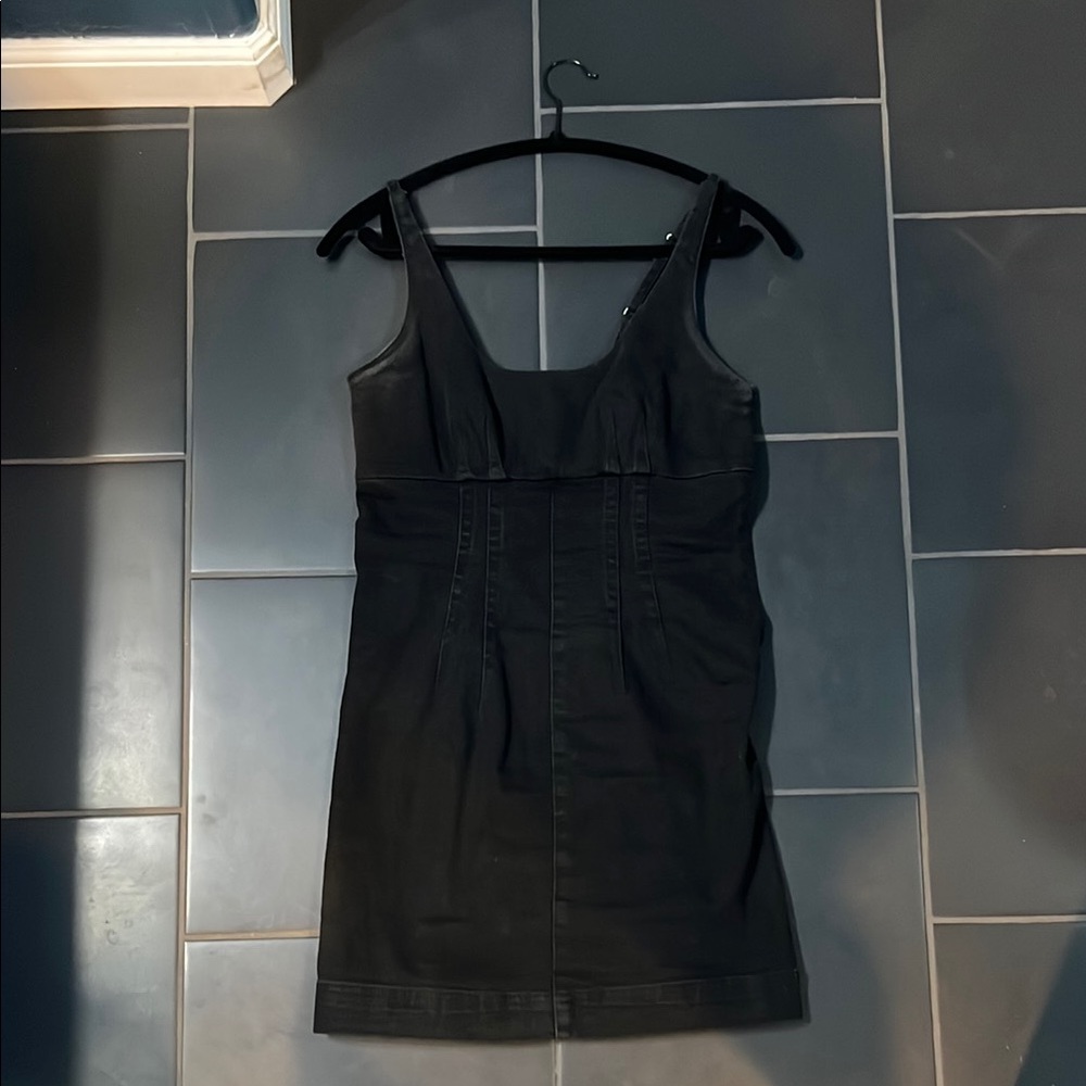 Denim black dress